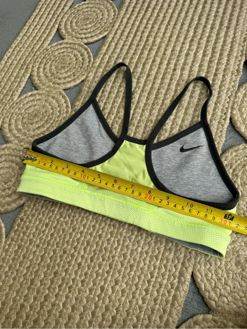 Nike Reversible Gray Neon Yellow Green Sports Bra Size XS